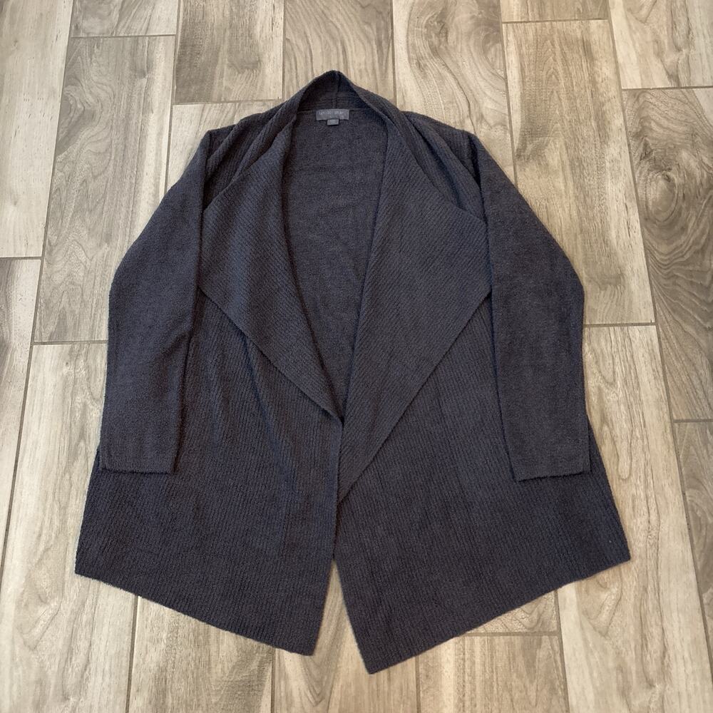Barefoot Dreams Soft Open Front Cardigan CozyChic Lite Size L/XL Gray Pockets